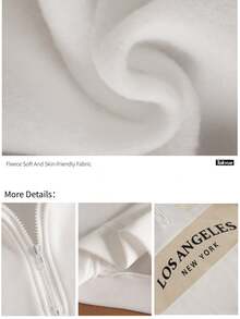 TOKVUE 男士秋季字母图案长袖拉链半开襟休闲运动衫 - 彩色 - 查看 4