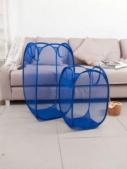 1 pieza Cesta de lavandería plegable grande, cesto organizador de almacenamiento plegable con bolsillo lateral, diseño minimalista transpirable a prueba de humedad, portátil para el hogar, baño, dormitorio, viajes, dormitorio universitario, ahorro de espacio