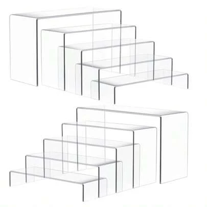 亚克力纸杯蛋糕架，多功能收纳架，透明塑料多功能多层甜点展示架，适用于茶会、蛋糕、馅饼、甜点、香料、香水，可放置于台面、梳妆台、衣柜、橱柜、婚礼派对、烘焙坊等场合，多种尺寸可选，厨房用品，圣诞礼物