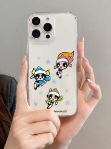 THE POWERPUFF GIRLS X SHEIN 卡通魔法风格女款手机壳，带细孔镜头保护，兼容Pixel、Infinix和苹果手机。Redmi手机壳 - 彩色 - 查看 8