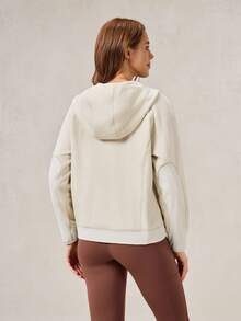 OutZeal 女士冬季保暖户外抓绒圣诞套装长袖露营徒步拉链外套带口袋 - 米色 - 查看 7