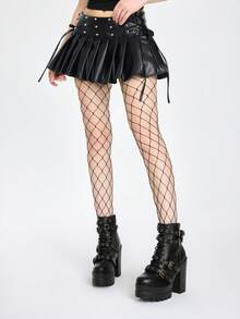 ROMWE Grunge Punk 秋冬女式时尚踝靴2025新款高跟防水台靴厚底圆头摩托车短靴女靴