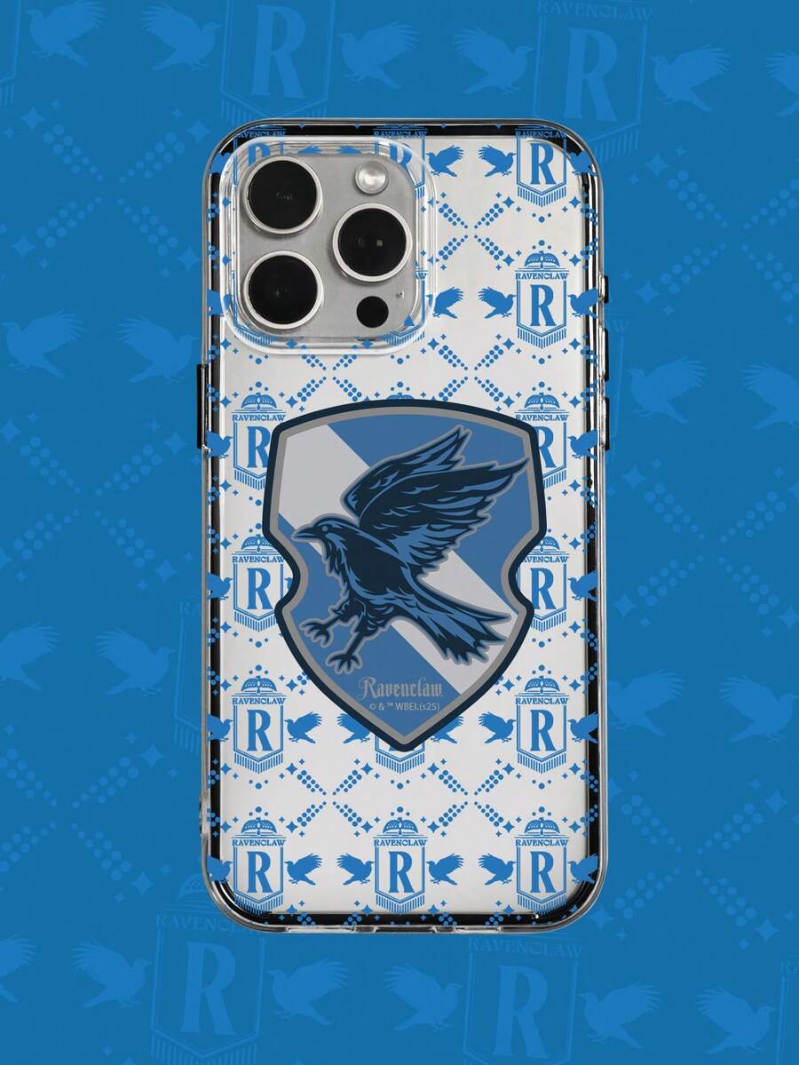 HARRY POTTER X SHEIN Transparent Wizarding School Style Eagle-Inspired Printed 2-In-1 Phone Case, Compatible With IPhone, Black Shockproof Border Double Protection Phone Case, Wizard Fashionable Style, Suitable For Magic Enthusiasts For Daily Use Or As A Gift. Phone Case Compatible With IPhone 17 / Air / 17 Pro / 17 Pro Max - Clear - View 1