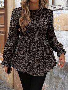 SHEIN LUNE Women's Casual Printed Basic Shirt, Autumn/Winter Spring,Casual - Multicolor - View 6