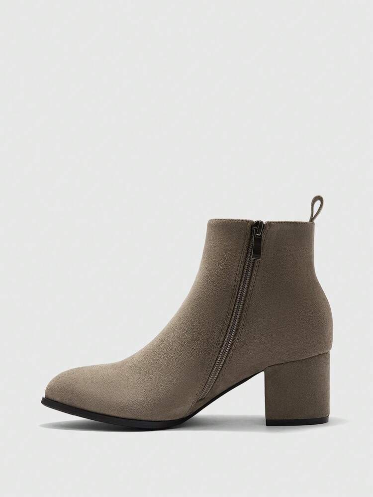 CUCCOO BIZCHIC Casual Chunky Heel Solid Color Women Ankle Boots For Christmas