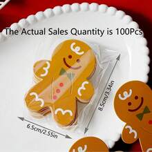 100/50/10pcs Christmas Lollipop Holder Cards, Snowman, Gingerbread Man Candy Cane Holder, Christmas Gift Card Sleeves, Classroom Gifts, Christmas Decorations, Bulk Holiday Cards For Neighbors & Teachers, Christmas Message Cards, For Candy Cane Christmas Party Favors - Multicolor - View 6