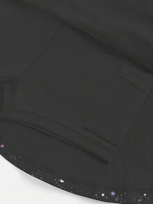 SHEIN 女孩运动服柔软弹力星形印花灰色半身裙，适合瑜伽、舞蹈、室内活动 - 深灰色 - 查看 5