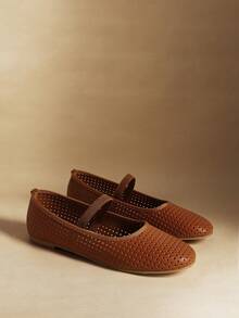 Rosivie Women's Casual Versatile Commute Simple Flats For Christmas - Brown - View 3
