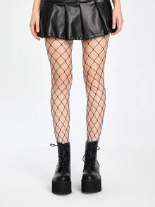 ROMWE Grunge Punk Fall/Winter 2025 Chunky Heel Waterproof Platform Boots, European Style Fashion Black Boots With Chain Rivet Decor, High Heel Lace-Up Boots,Match Fall Women Clothes - Black - View 3