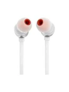 Tune 310C Hi-Res Wired Earbuds, Pure Bass JBL Sound, USB-C Connection, Three-Key Remote With Microphone, T A N G L E-Free Flat Cable, White - White - View 2