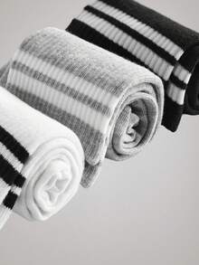 Officeau 5 Pairs Thick Chunky Knit Socks, Warm & Casual Unisex Mid Tube Socks For Fall & Winter, Men's Stockings & Hosiery Spring To Summer - Multicolor - View 6