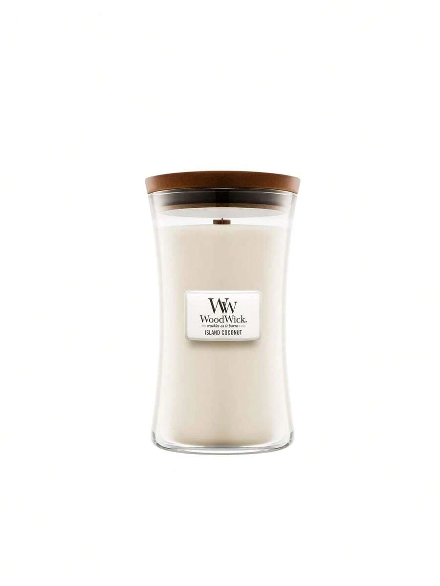 WoodWick Island Coconut Large Hourglass Candle 610 G - Island Coconut - View 1