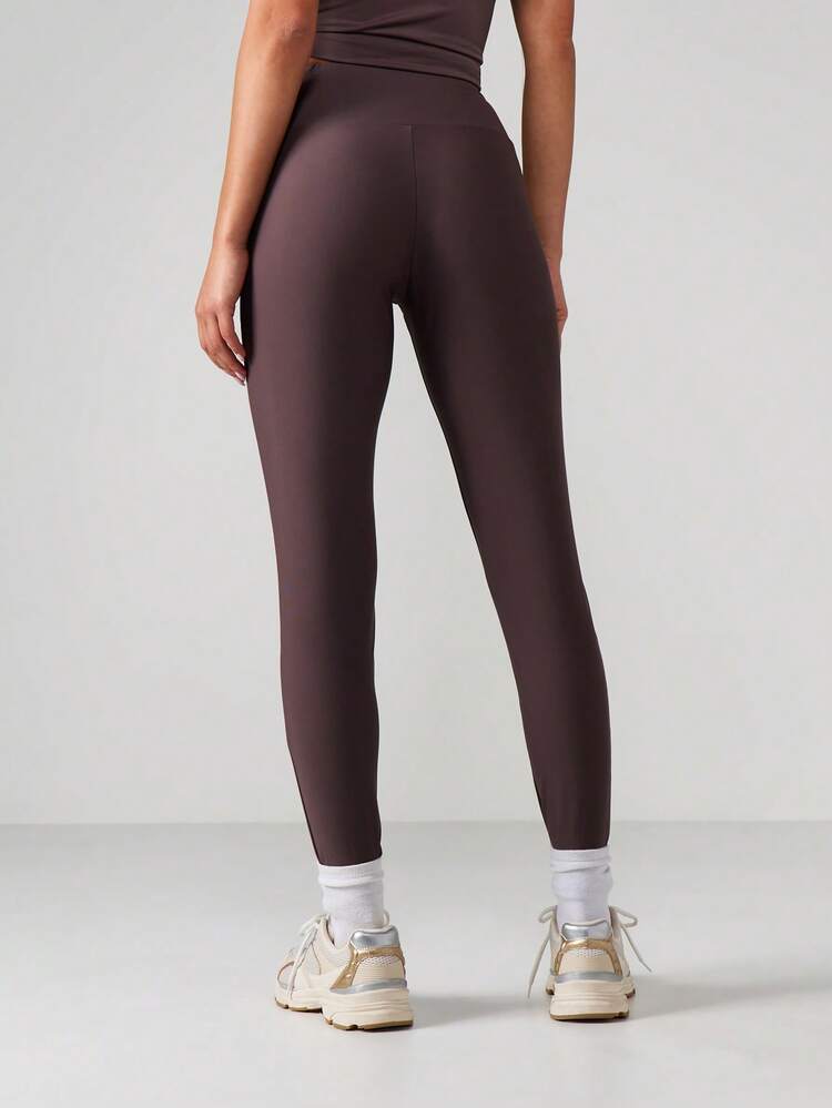MISSGUIDED High Rise Twist Detail Leggings Full Length Fitted Stretchy Yoga Pants Casual Activewear Bottom Comfortable Waistband Design