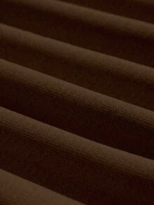 EMERY ROSE Women's Casual Puppy Applique Crew Neck Long Sleeve Pullover Sweatshirt - Coffee Brown - View 4