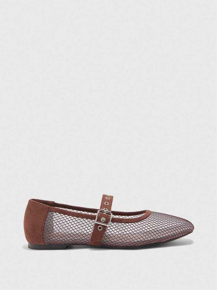 CUCCOO BIZCHIC Women's Buckle Design Casual Fashionable Flat Shoes