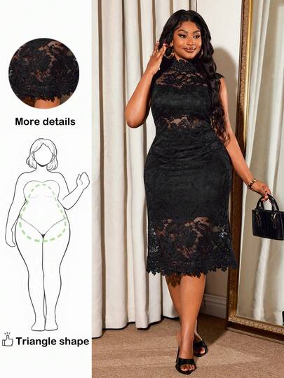 Truni Vestito estivo per addio al nubilato da donna taglia comoda, vestito bianco in pizzo elegante con maniche a cappuccio e vita traforata per la stagione dei matrimoni; Vestito in pizzo romantico e sexy con aderenza a vita media, abito elegante per feste e occasioni; Vestito stile sirena da donna per l'ufficio