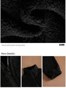 Manfinity Hypemode Pull à col montant minimaliste couleur unie et décontracté à manches longues pour l'hiver et les vacances. Cadeau idéal pour les amis, le mari ou le petit ami - Noir - Voir 4