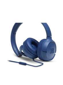 JBL Tune 500 Wired On-Ear Headphones, Pure Bass Sound, 1-Button Remote / Mic, Tangle-Free Flat Cable, Lightweight And Foldable Design, Ask Siri Or Google Now, Blue - Blue - View 6