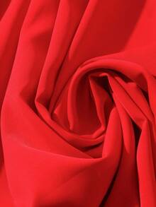 GlowEve CURVE Vestido Elegante Feminino com Cintura Marcada e Manga Flare, Adequado para Uso Diário, Negócios, Encontro Romântico Francês, Festa, Natal, Manga Longa Vermelha - Vermelho - Visão 7