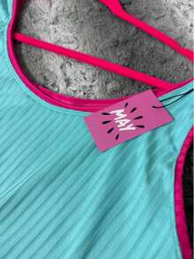 Enterizo De Punto Para Mujer Sin Mangas - Azul - Ver 2