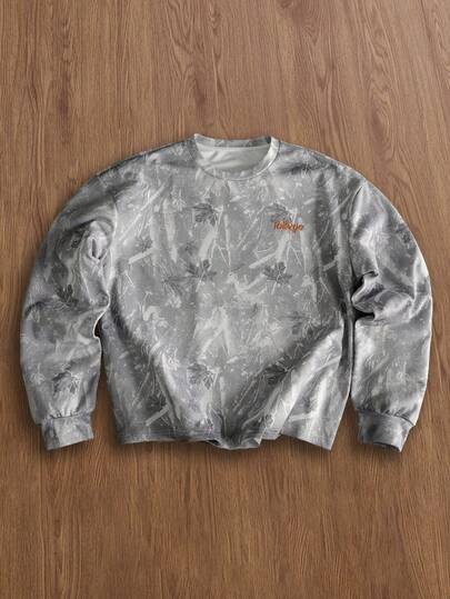 TOKVUE 男士休闲迷彩印花长袖T恤，秋冬款