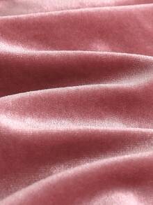 Cozy Pixies 女婴圆领荷叶边长袖连体衣，百搭舒适，时尚休闲简约风，适合室内外休闲穿着，秋冬季节皆宜。 - 藕粉色 - 查看 7