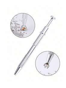 四爪拾取工具，不锈钢夹钳，适用于珠宝制作、珠子和宝石处理 - 銀色 - 查看 4