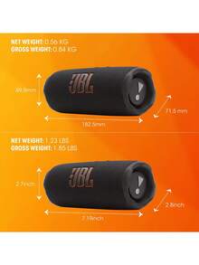 JBL Flip 7 Portable Waterproof And Drop-Proof Speaker, Bold Pro Sound With AI Sound Boost, 16Hrs Of Playtime, PushLock System With Interchangeable Accessories, Black - 黑色 - 查看 5