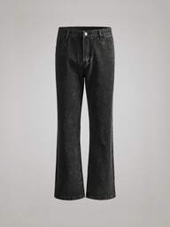 Officeau ג'ינס ישר בצבע תכלת בהיר לגברים, ג'ינס רחב לגברים, סגנון רטרו של שנות ה-2000, פשוט ורב-תכליתי