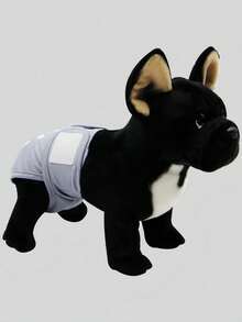 Gray Pet Diaper Washable Female Dog Harness Adjustable Straps Comfort Fit Small Medium Breed Heat Cycle Protection Anti Licking Design - Grey - View 11