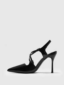 CUCCOO BIZCHIC Women's Elegant Pointed Toe Pumps, Suitable For Party And Commute For Christmas - Black - View 10