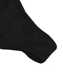 Ocili 5 件装 女士纯色舒适丁字裤 - 黑色 - 查看 7