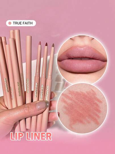 Crayon à LèVres So Lippy-True Faith Crayon à LèVres Mat CréMeux Haute Pigmentation Pas Facile à Estomper Soyeux Lisse Mat Contour Teinte Maquillage Des LèVres FêTe De NoëL Crayon à LèVres Rouge Marque Beauté Visage Maquillage CosméTique Pour Femmes Filles Parfait Pour Hiver IdéAl Pour Y2K ÉLéGant Mode Adapté Pour Anniversaire Xmas Cadeau FêTe PrêT Meilleure Couleur