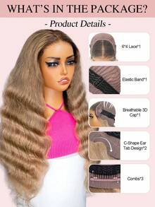9 Am Hair Store Real Human Hair Gradient Ash Blonde With Brown Roots Body Wave Hair 6 X 4 Zip Zag Pre-Cut Lace Upgrade Ready To Wear And Go Lace Wigs 180% Density 22-28 Inch Pre-Plucked Hairline Lace Closure Wig 100% Natural Real Human Hair Wig Glue-Free Wig Glue-Free Shiny Wig Real Human Hair Christmas Wig Y 2 K Human Hair Wig Christmas Gifts