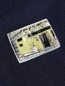 TOKVUE Men Zipper Front Patched Flannelette Oversize Sweatshirt, Quarter Zip, Half Zip Sweatshirt, Men Sweatshirt, For Fall Winter - Navy Blue - View 7