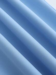 Franclia 女士休闲基础款衬衫（天蓝色）+修身金属纽扣装饰阔腿裤（藏蓝色），两件套通勤装 - 藏蓝色 - 查看 7