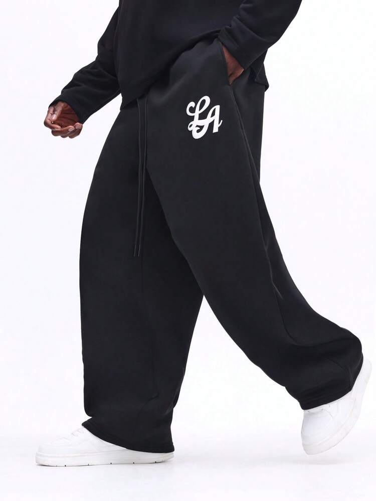 Graphic Sweatpants With LA Logo Print