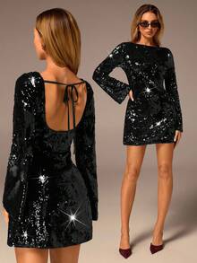 Avantive 秋季/冬季/返校季/乡村音乐会服装/女士音乐会服装/外出服装/生日服装/万圣节服装/休闲/千禧年/2000年代/千禧年服装/90年代/性感服装/西部牛仔女装/波西米亚风/乡村风/俱乐部/办公室/鸡尾酒会/复古 - 黑色 - 查看 1