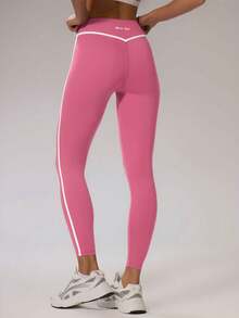 Musera Sport Jaket BBL dengan Trim Kontras dan Resleting, Hanya untuk Musim Dingin, Pakaian Aktif, Olahraga, Gym, Latihan, Ski, Kebugaran, dan Off-Piste. - Hot Pink - View 3