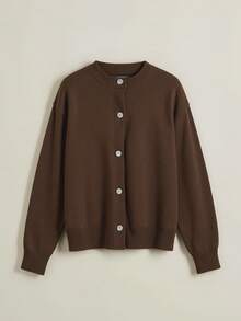 MOTF PREMIUM EAVA 女士毛衣外套复古休闲通勤宽松针织开衫适合秋冬季，街头潮流女性，老钱风格女性 - 查看 5