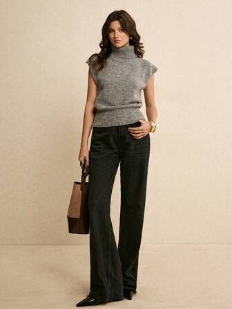 Poéselle Dam enfärgad minimalistisk polotröja, vardagskläder