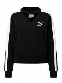 Puma Classics Women's Sweatshirt Black - Black White - View 1