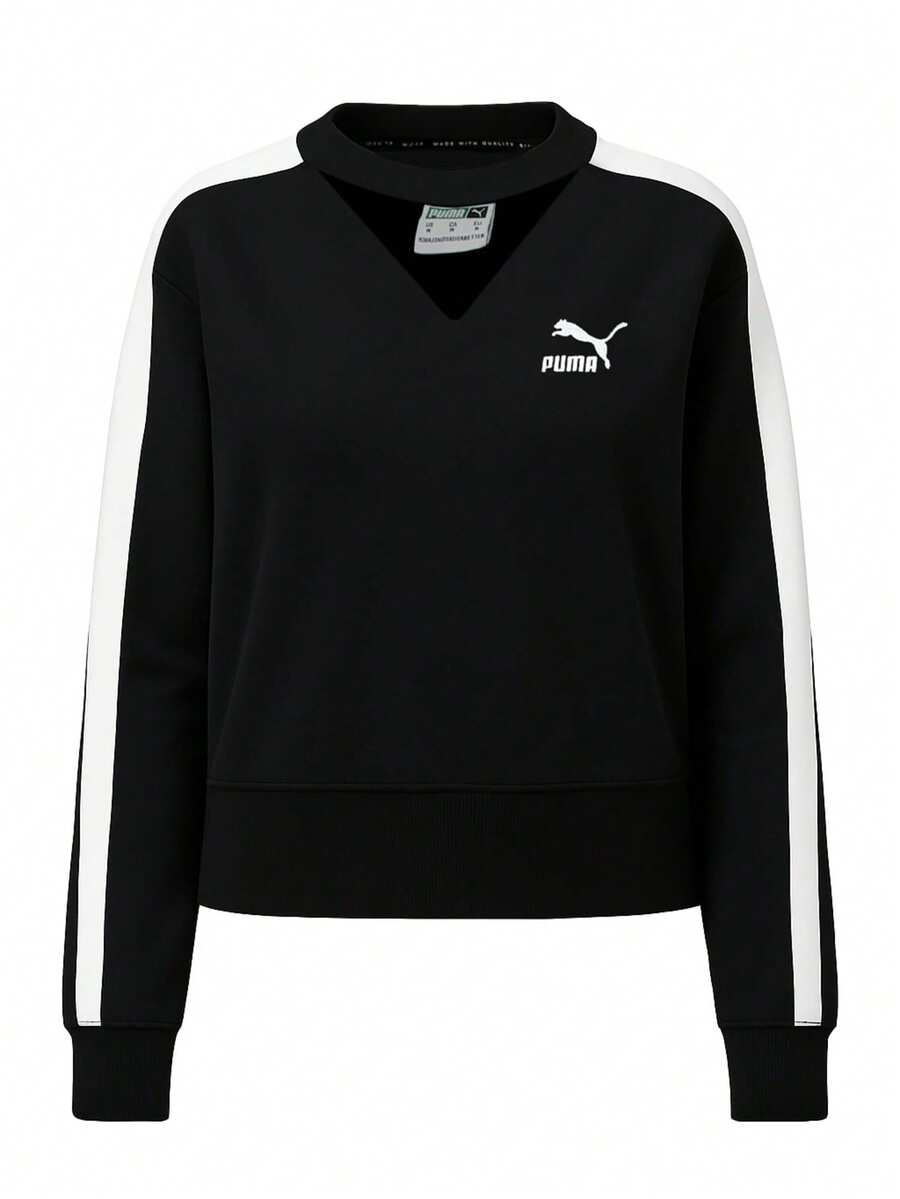 Puma Classics Women's Sweatshirt Black - Black White - View 1