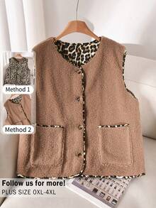 CosyJoli 大码双面休闲背心外套，秋冬季