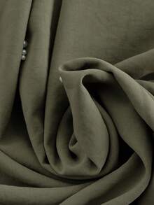 Al Najma 女式宽松优雅镂空长袖超长连衣裙 - 綠色 - 查看 4