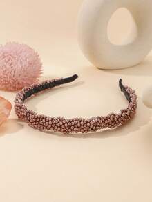 Enchnt 2pcs/1pc Vintage Faux Pearl Headband, Fashionable Elegant Minimalist Style, Sweet Outgoing Versatile Headband, Women Hair Accessories Suitable For Daily, Outing, Gathering, Dating,Hairband,Hair Hoop,Hairband,Hair Hoop Headbands - Multicolor - View 5