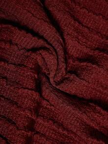 Elaquor Áo thun nữ cỡ lớn, màu trơn, cổ tròn, tay dài, kiểu dáng thường ngày, xẻ tà bên hông. - Rỉ Nâu - Xem 7