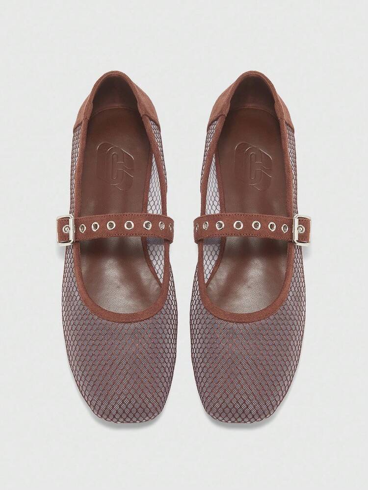 CUCCOO BIZCHIC Women's Buckle Design Casual Fashionable Flat Shoes