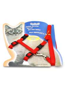 1pc Cat Harness And Leash, H-Style Cat Walk Strap Chest Collar For Pet Cat - Multicolor - View 14
