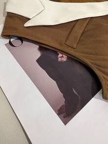 GlowEve 女式撞色翻领按扣口袋西装外套 - 彩色 - 查看 4